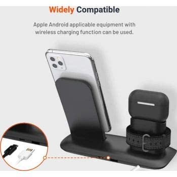 Porodo 4 in 1 Charging Station 7.5W/10W for iPhone - Apple Watch - Airpods - Black