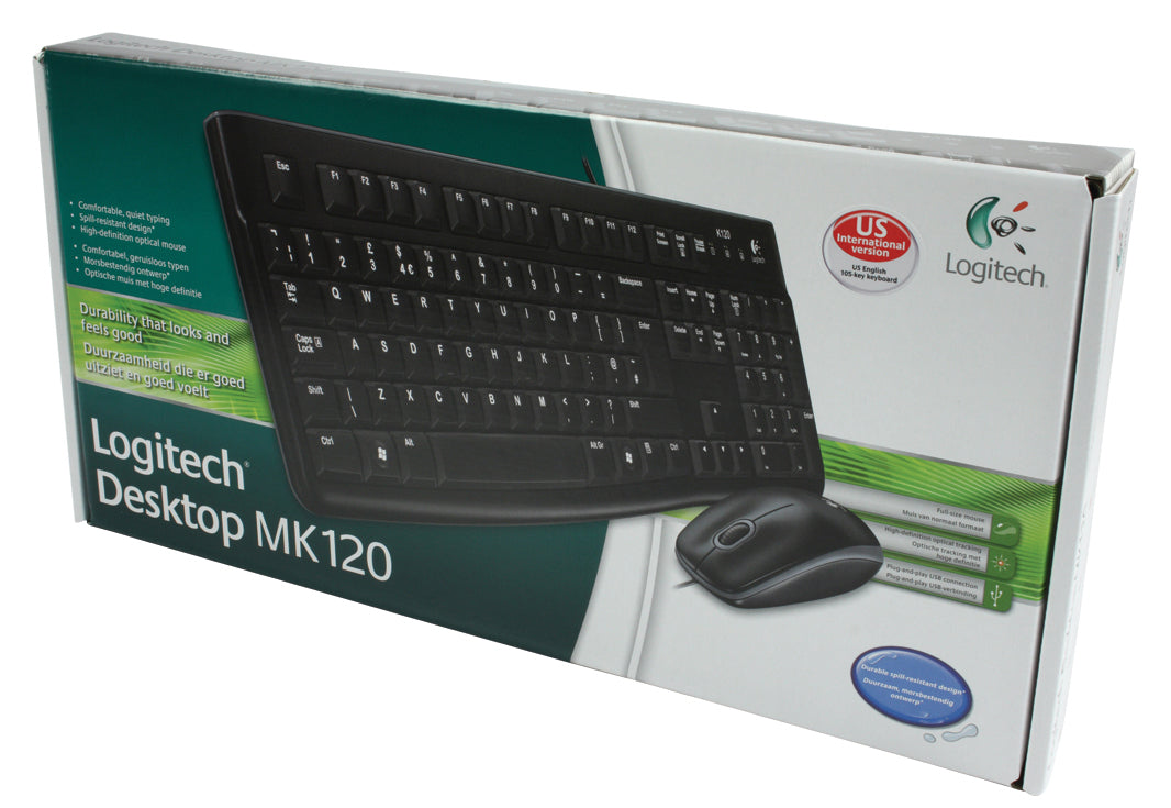 Logitech Corded Desktop MK120 - EER Keyboard US Layout