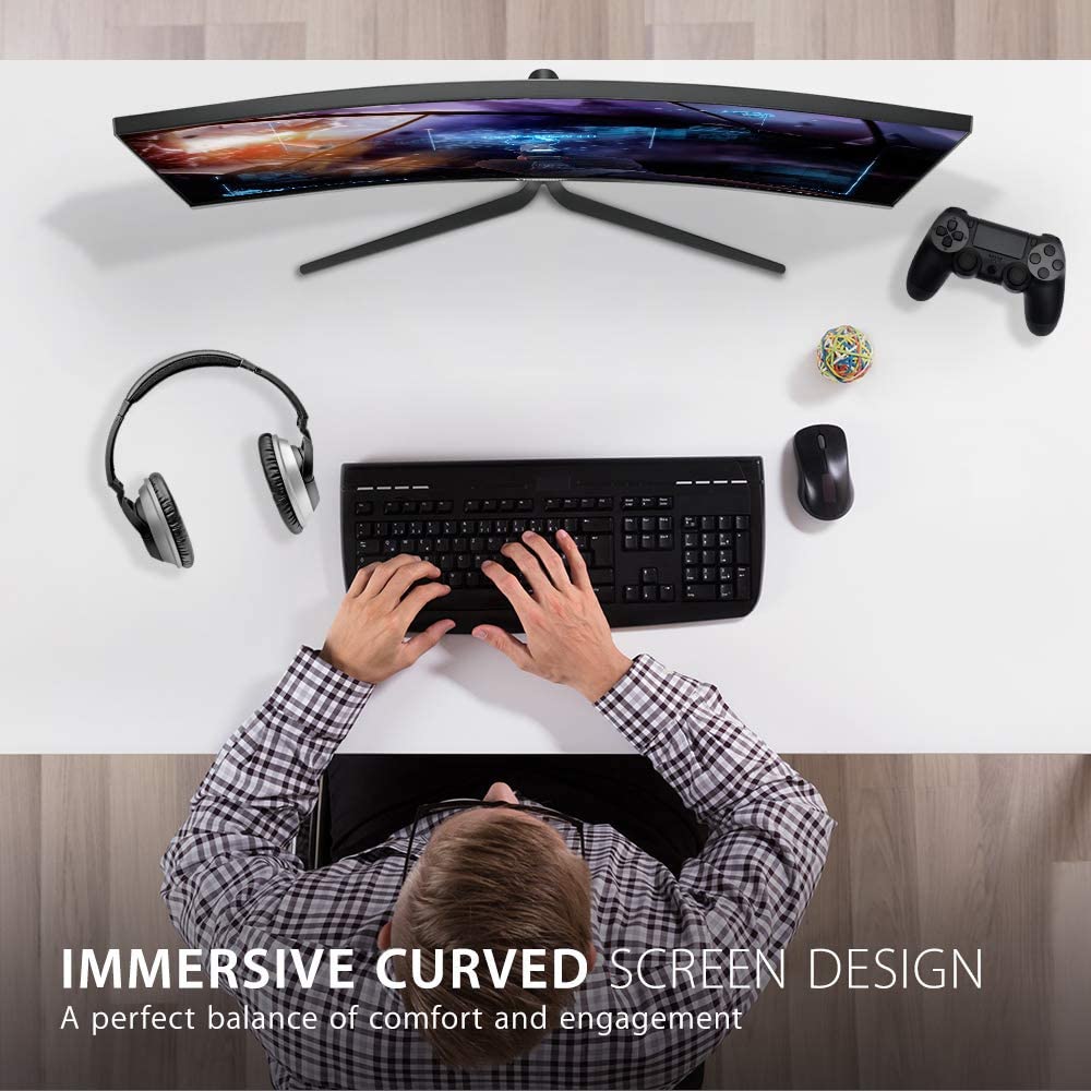 ViewSonic VX2458-C-MHD 24 Inch 1080p Curved 144Hz 1ms Gaming Monitor