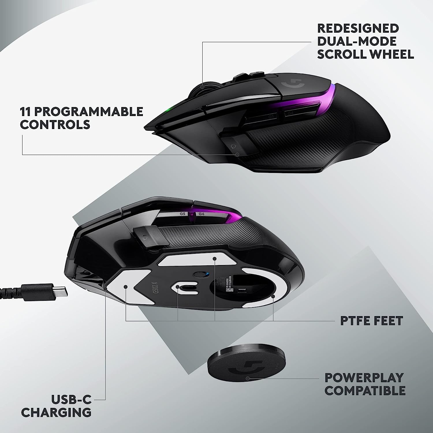Logitech G502 X PLUS LIGHTSPEED Wireless Optical mouse