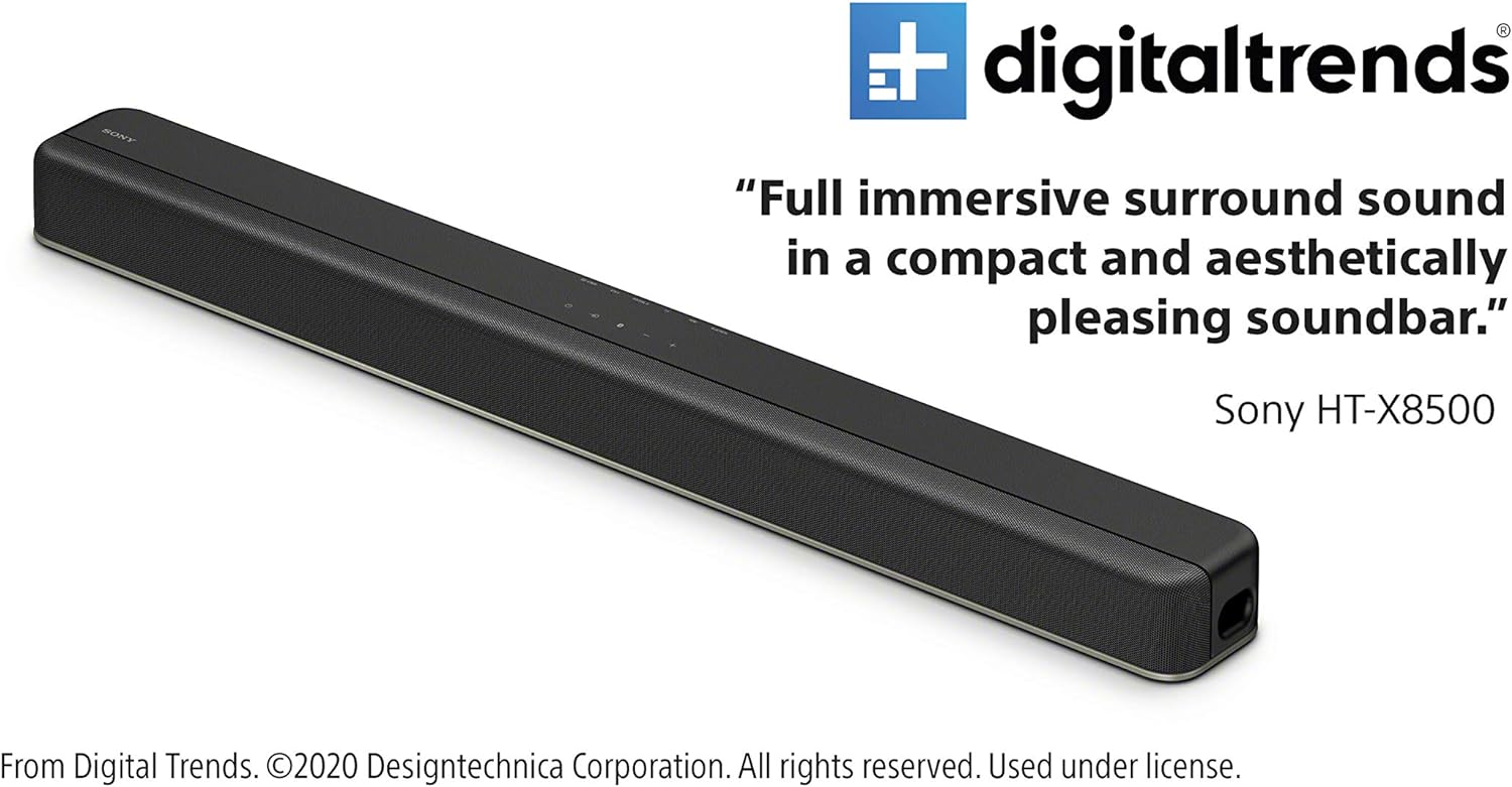 Sony HT-X8500 2.1ch Dolby Atmos/DTS:X Soundbar with Built-in subwoofer, Black