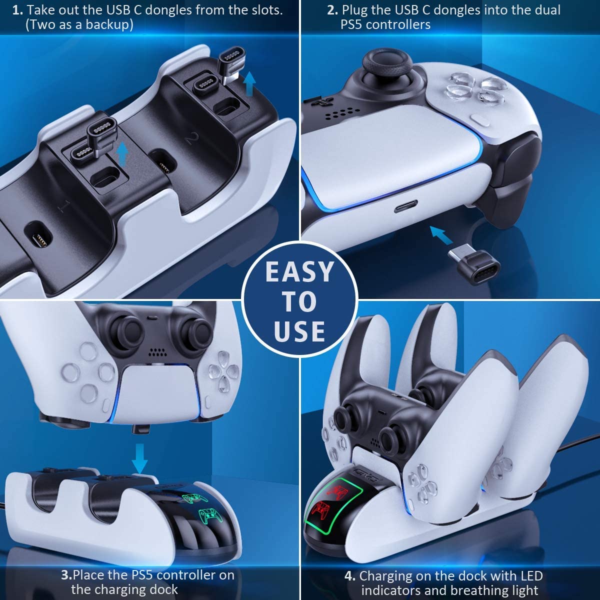 Playstation 5 - Charger, Charging Dock Station (OTVO)