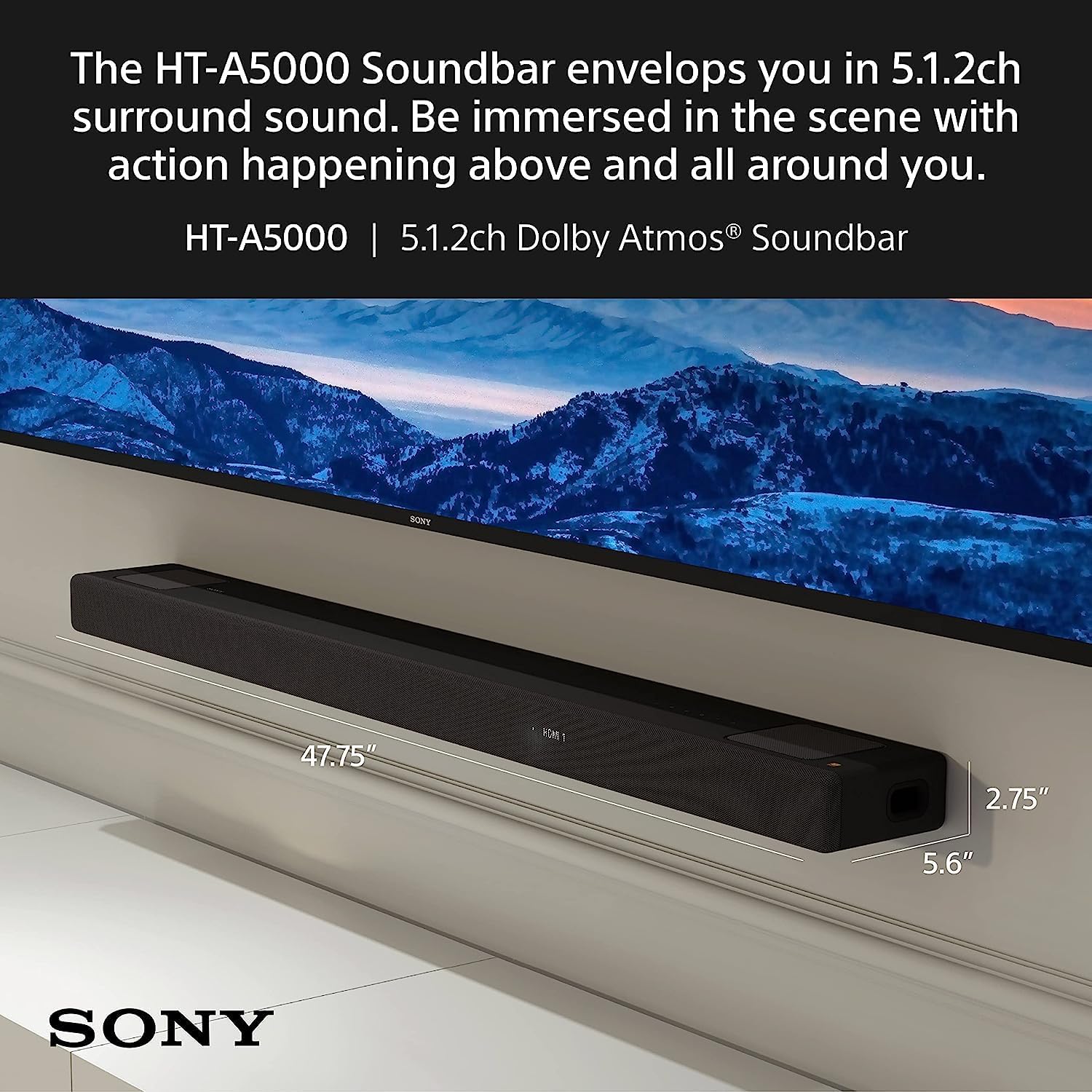 Sony HT-A5000 5.1.2ch Dolby Sound Bar Surround Sound Home Theater