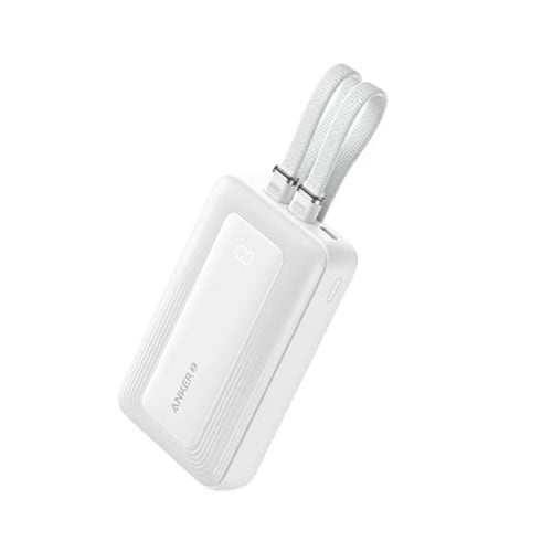 Anker Zolo Power Bank 10000mAh 30W with Built-in USB-C and Lightning Cables