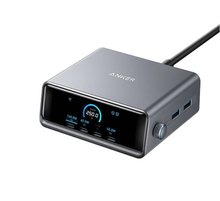 Anker Prime 250W GaN Desktop Charger (6  Ports)  B2C - UK Silver Iteration 1