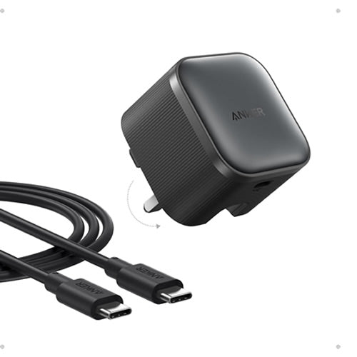 Anker  Nano Charger A2692K11 45W with USB C to USB C Cable - Black