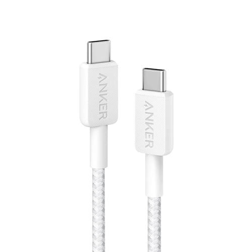Anker 322 PowerLine USB C to USB C Braided 60W Cable (3ft/0.9m) - Black