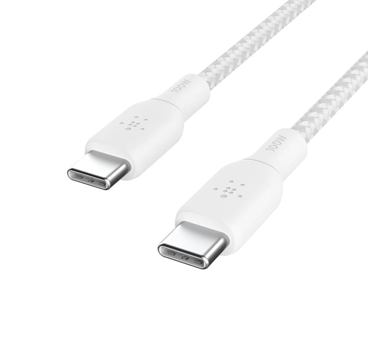 Belkin Braided USB-C to USB-C 2.0 100W Cable 3M - White