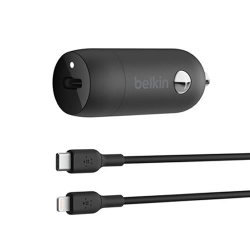 Belkin 30W USB-C Car Charger + USB-C to Lightning cable