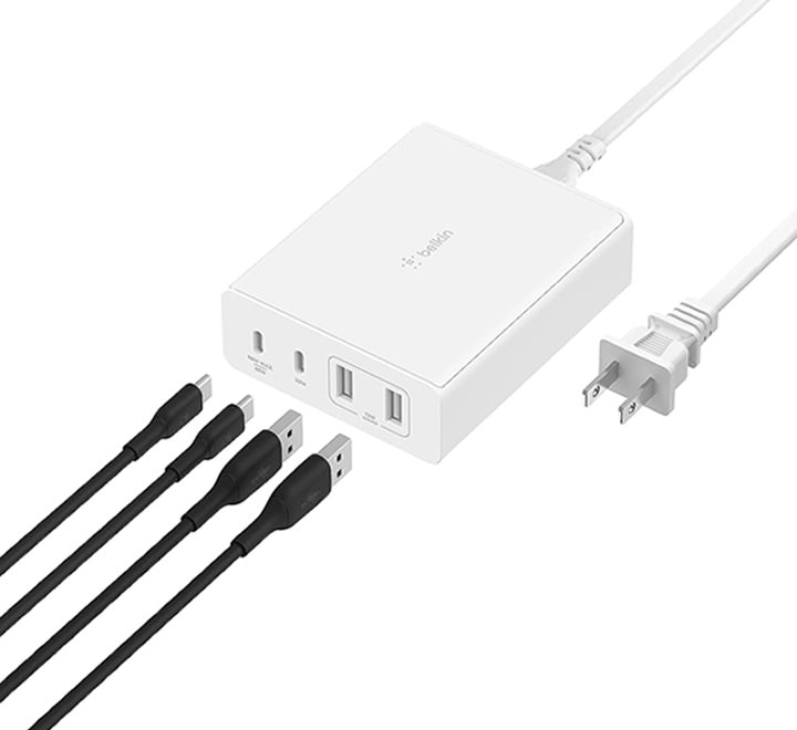 Belkin 108W USB-C Charger Gan 4-Port White 2M Cord