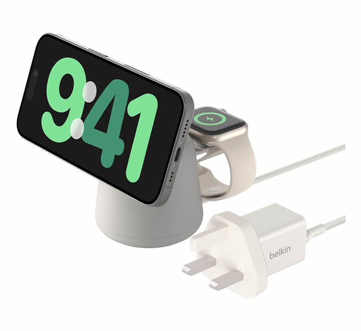 Belkin 2-in-1 Wireless Charging Dock with MagSafe 15W