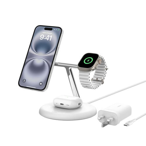 Belkin Qi2 3-in-1 Magnetic Wireless Charging Stand