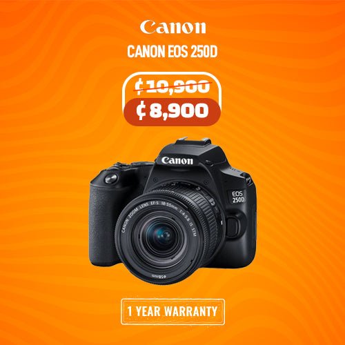 CANON EOS 250D 24.2MP 4K Digital SLR Camera with 18-55mm dc