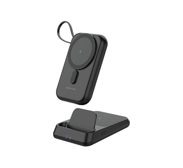 Green Lion 3 IN 1 Magsafe 10000mAh Power Bank  - Black