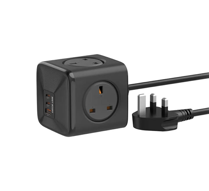 Green Lion 7 In 1 Compact 33W PPS Power Socket - Black