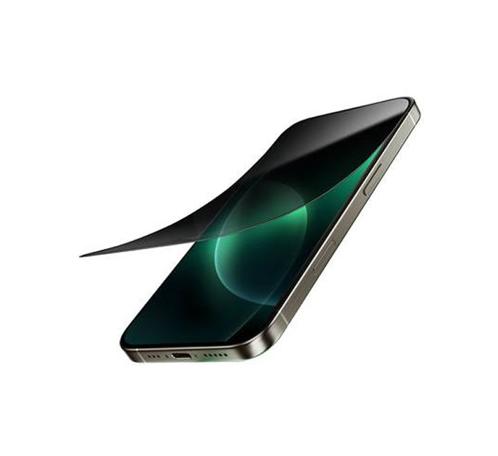 Green Lion 9H Steve Privacy Full Glass Screen Protector for iPhone 16 ProMax - Black