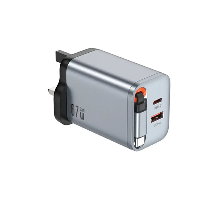 Green Lion GaNPremium UK Plug PD 67W - Gray