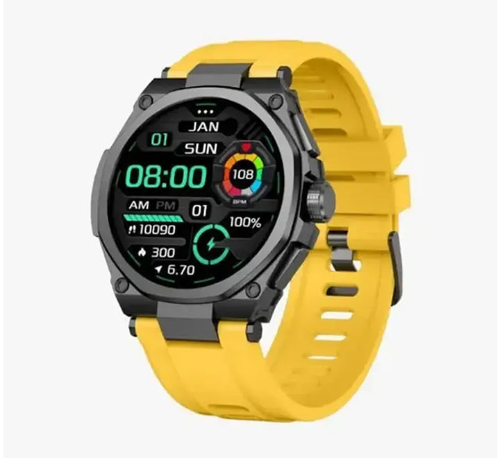Green Lion Grand Smart Watch with Black Case - Yellow
