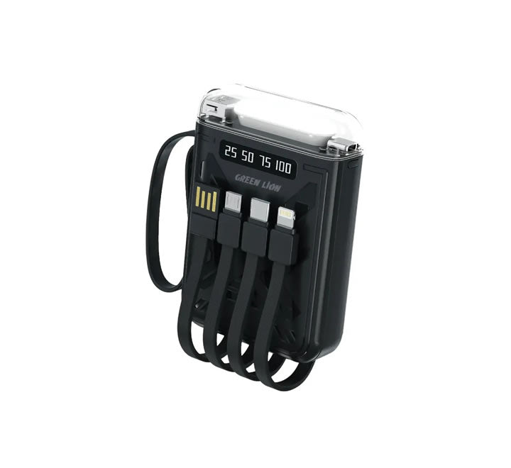 Green Lion Luma Pro 10000mAh Power Bank - Black