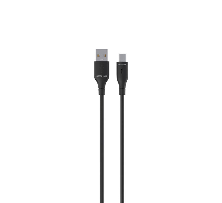 Green Lion USB-A TO USB-C PVC Cable 30CM - Black