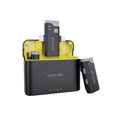 Green Lion 2 IN 1 360 Microphone USB-C Lightning - Black