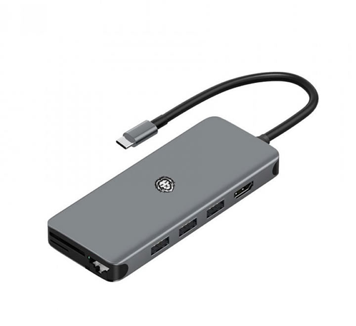 Green 12 in 1 USB-C Hub 4K - Gray