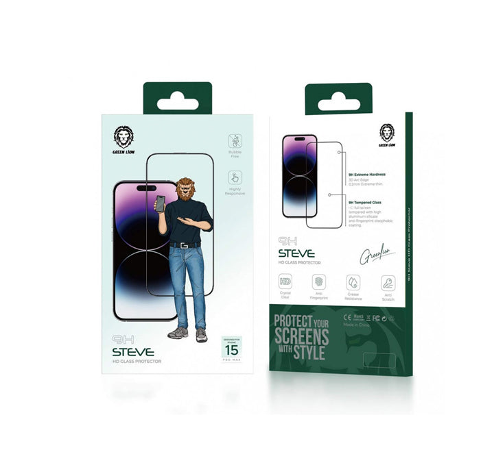 Green Lion 9H Steve Matte Screen Protector for iPhone 15 Pro