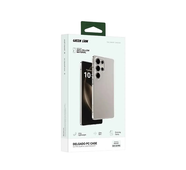 Green Lion Delgado PC Case- S25 Ultra Clear