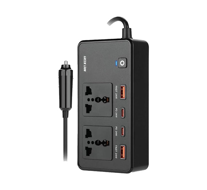 Green Lion GC-200 Car Inverter PD24W -Black