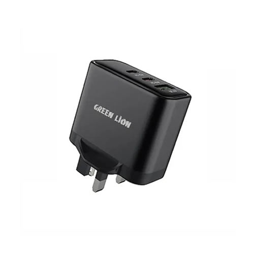 Green Lion Ultra Quick 3 Output Compact Charger (Type-C to Type-C , Type-C to Lightning Cable)