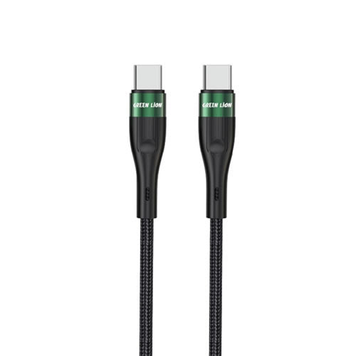 Green Lion USB-C to Type-C Braided Cable 3M / 1M PD 60W - Black