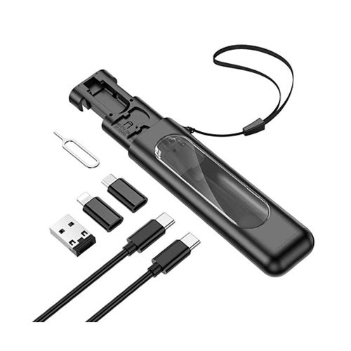 Green Lion Data Cable Storage Box - Black