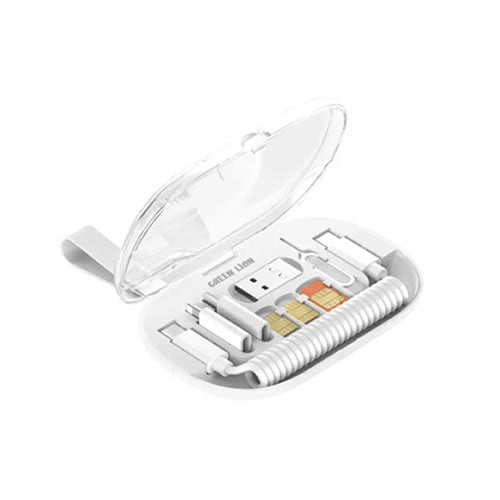 Green Lion 6 in 1 Multi Functional Data Cable Set - White