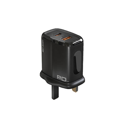 Green Lion QC3.0+PD(One-way solution)20W +TC- TC data cable 1m Black/Orange