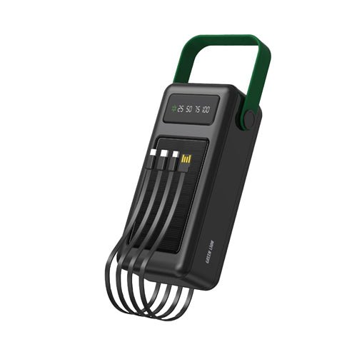 Green Lion Solar Max 50000mAh Powerbank - Black