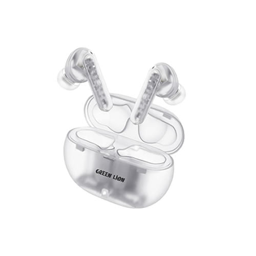 Green Lion Transparent Pro 2 Wireless Earbuds - White