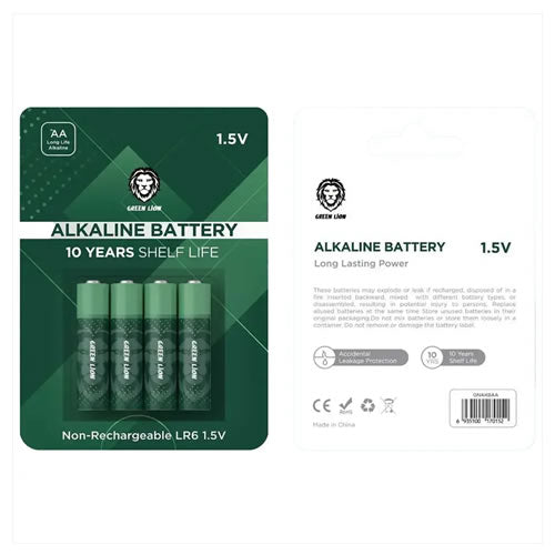 Green Lion Alkaline Battery AA ( 4pcs/pack ) 2700mAh / 1.5V