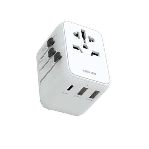 Green Lion 12W Universal Travel Adapter - Yellow