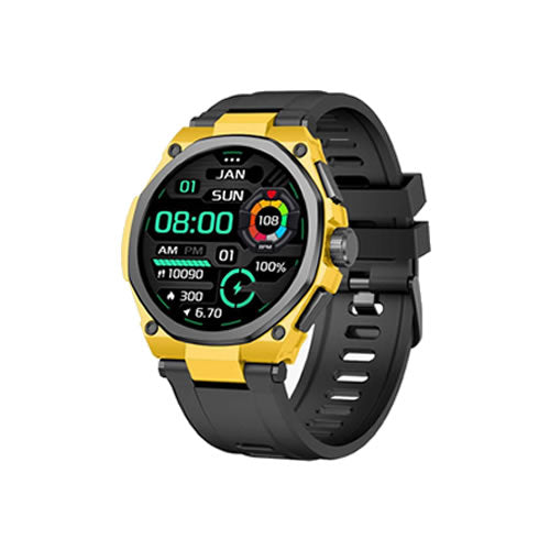 Green Lion Grand Smart Watch with Black Case - Yellow