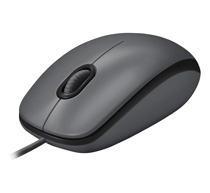 Logitech M100, Corded Mouse, Black