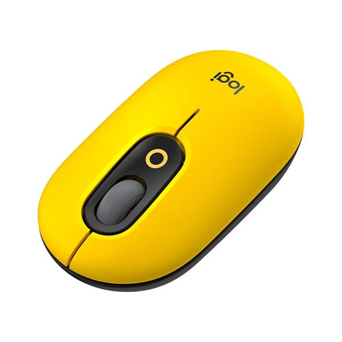 Logitech Pop Mouse, Wireless Mouse With Emojis - Blast Yellow