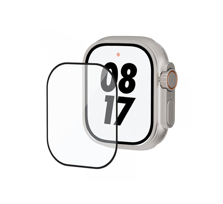 Levelo Laminated Crystal Clear Apple Watch Screen Protector 45mm - Black