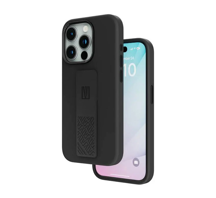 Levelo Morphix Silicone Case With Silicone Grip For iPhone 15 Pro Max - Black