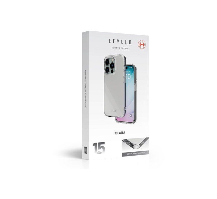 Levelo Clara Clear Case For iPhone 15 Pro - Clear