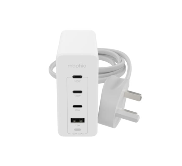 Mophie Wall Adapter USB-C PD Hub 120W GaN-White UK