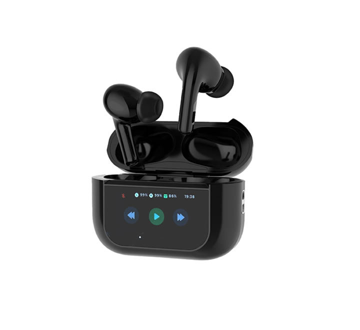 Porodo Blue Airpods Pro 2 with Screen - Black