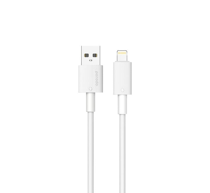 Porodo USB A to Lightning PVC Cable  1.2m - Black
