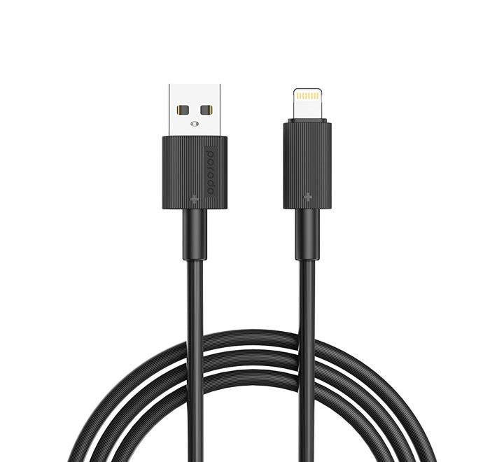 Porodo USB A to Lightning PVC Cable  3m - Black