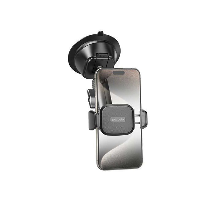 Porodo Cradle Suction Cup Non-Gel Pad phone Mount - Black