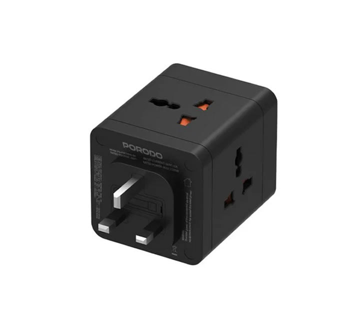 Porodo PD20W QC 3.0 2A+1 Type C Adaptor - Black